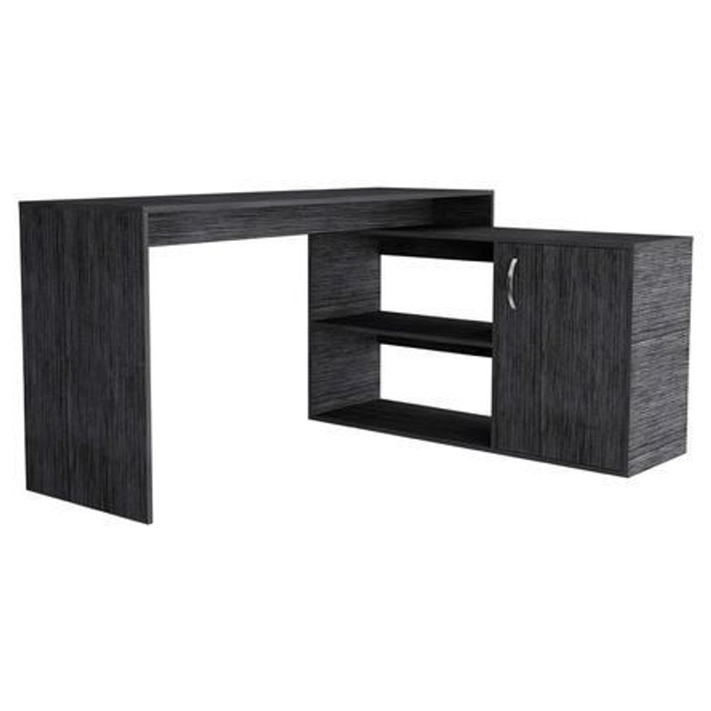 60" Gray L Shape Computer Desk HomeRoots