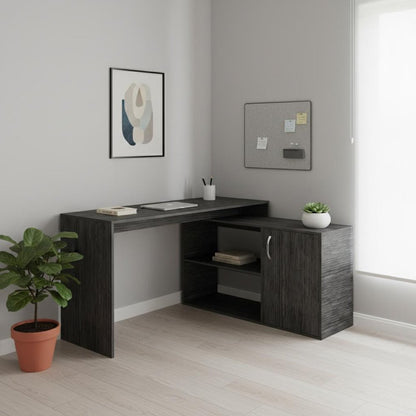 60" Gray L Shape Computer Desk HomeRoots