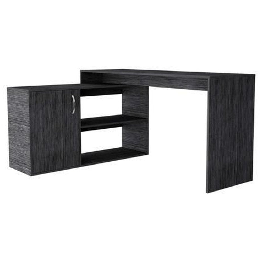 60" Gray L Shape Computer Desk HomeRoots