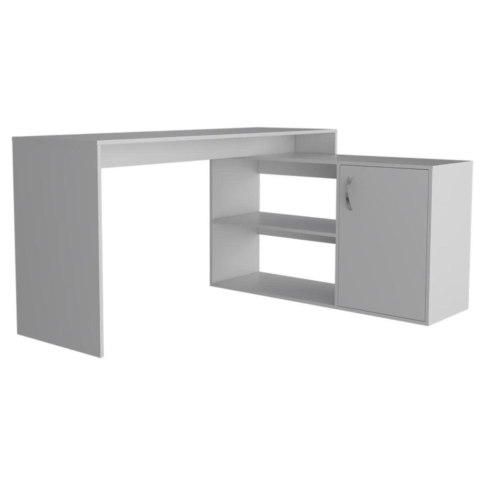 60" White L Shape Computer Desk HomeRoots