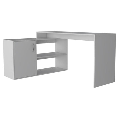 60" White L Shape Computer Desk HomeRoots