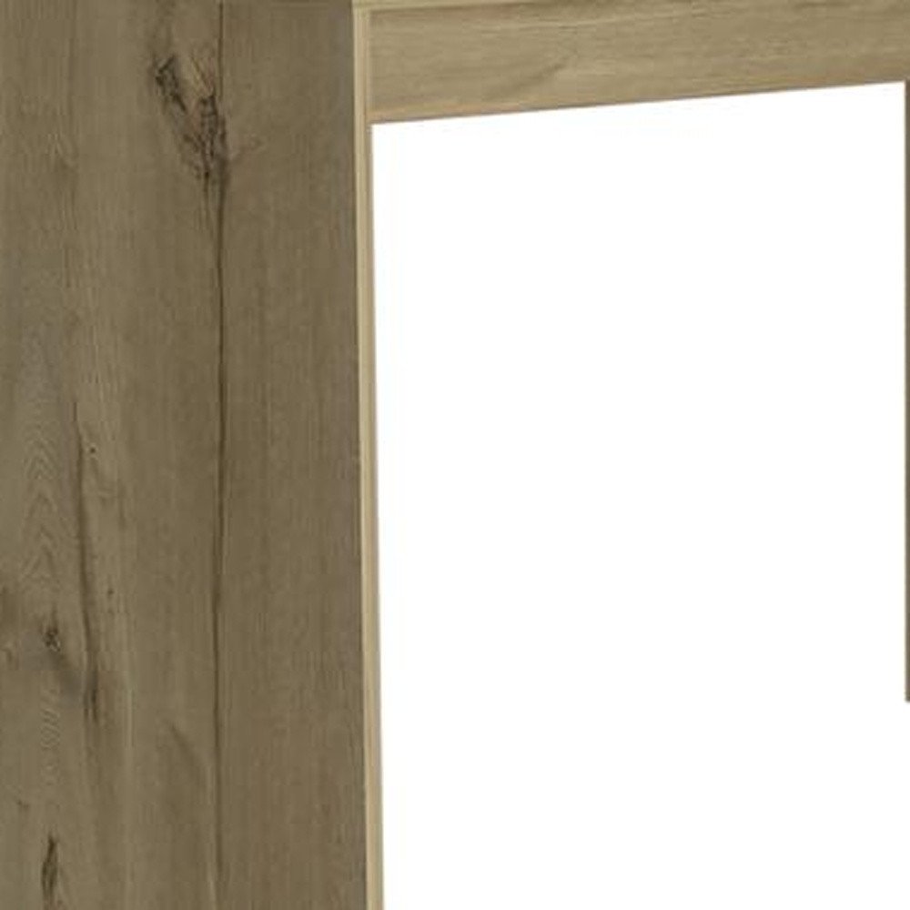 60" Natural L Shape Computer Desk With Three Drawers HomeRoots