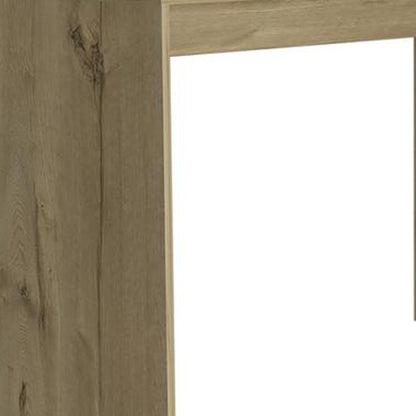 60" Natural L Shape Computer Desk With Three Drawers HomeRoots