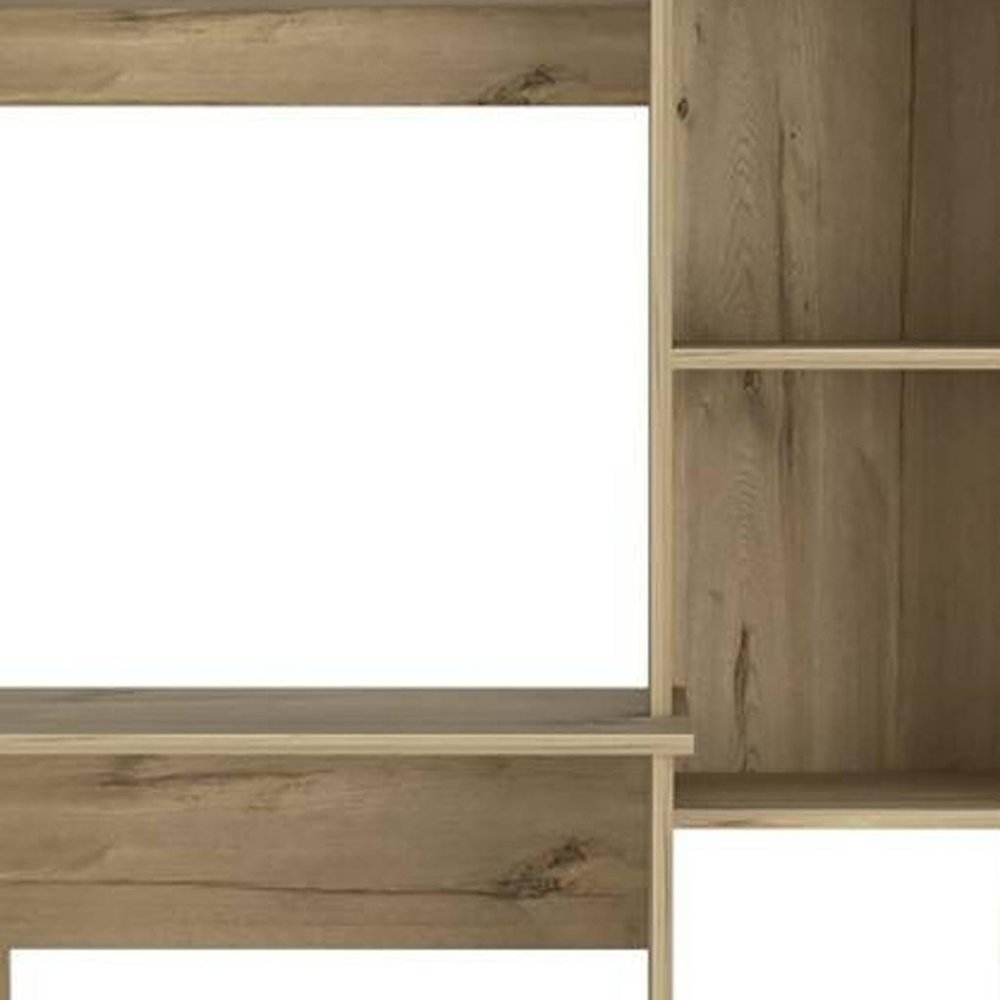 40" Natural Computer Desk With Hutch HomeRoots
