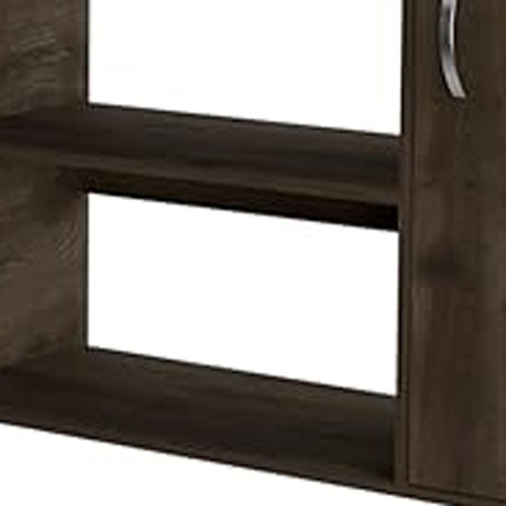 60" Dark Brown Wood Credenza Desk HomeRoots