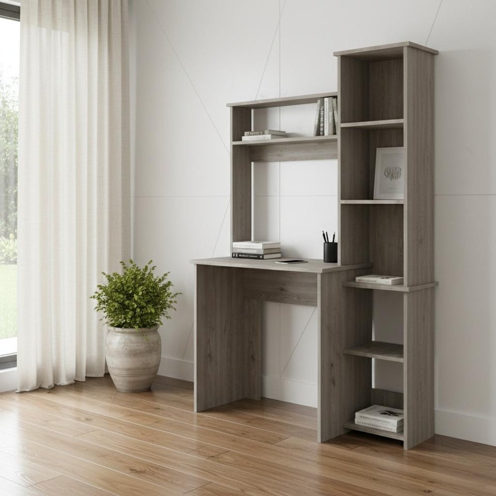 40" Light Gray Computer Desk HomeRoots