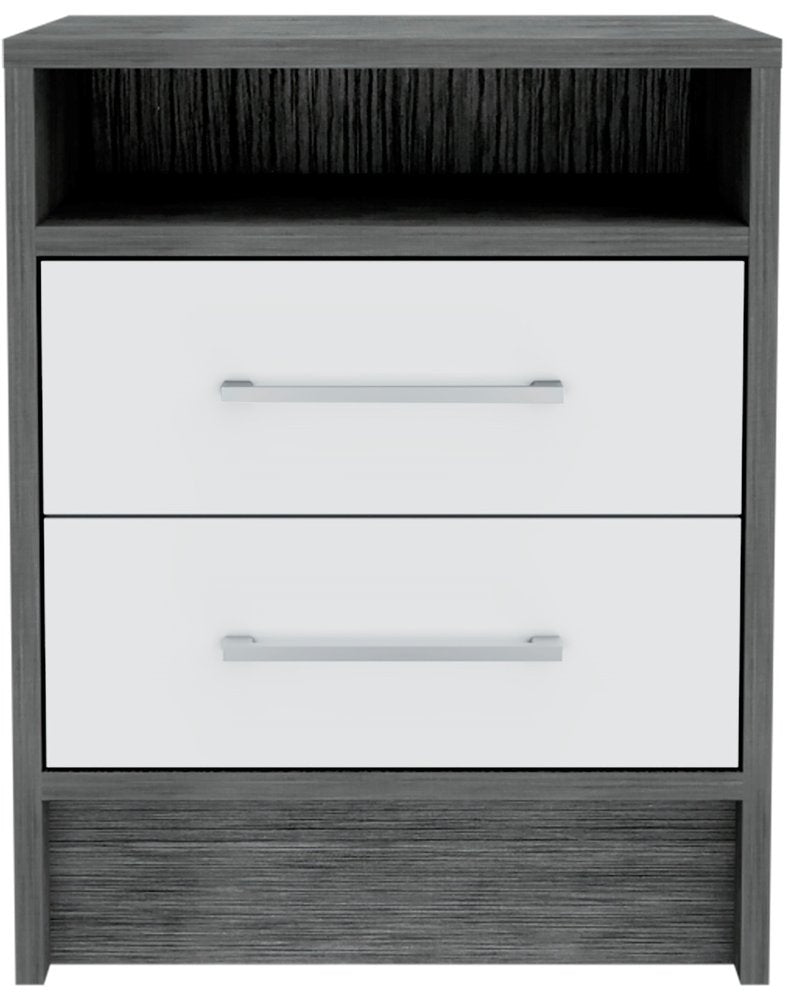 20" Wood Two Drawer Nightstand HomeRoots