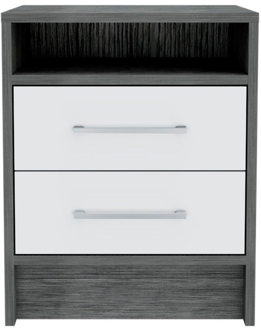 20" Wood Two Drawer Nightstand HomeRoots