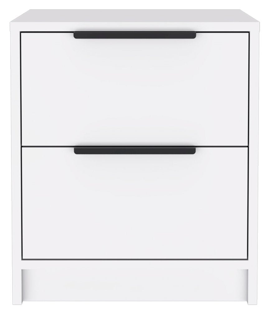 19" Wood Two Drawer Nightstand HomeRoots