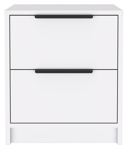 19" Wood Two Drawer Nightstand HomeRoots