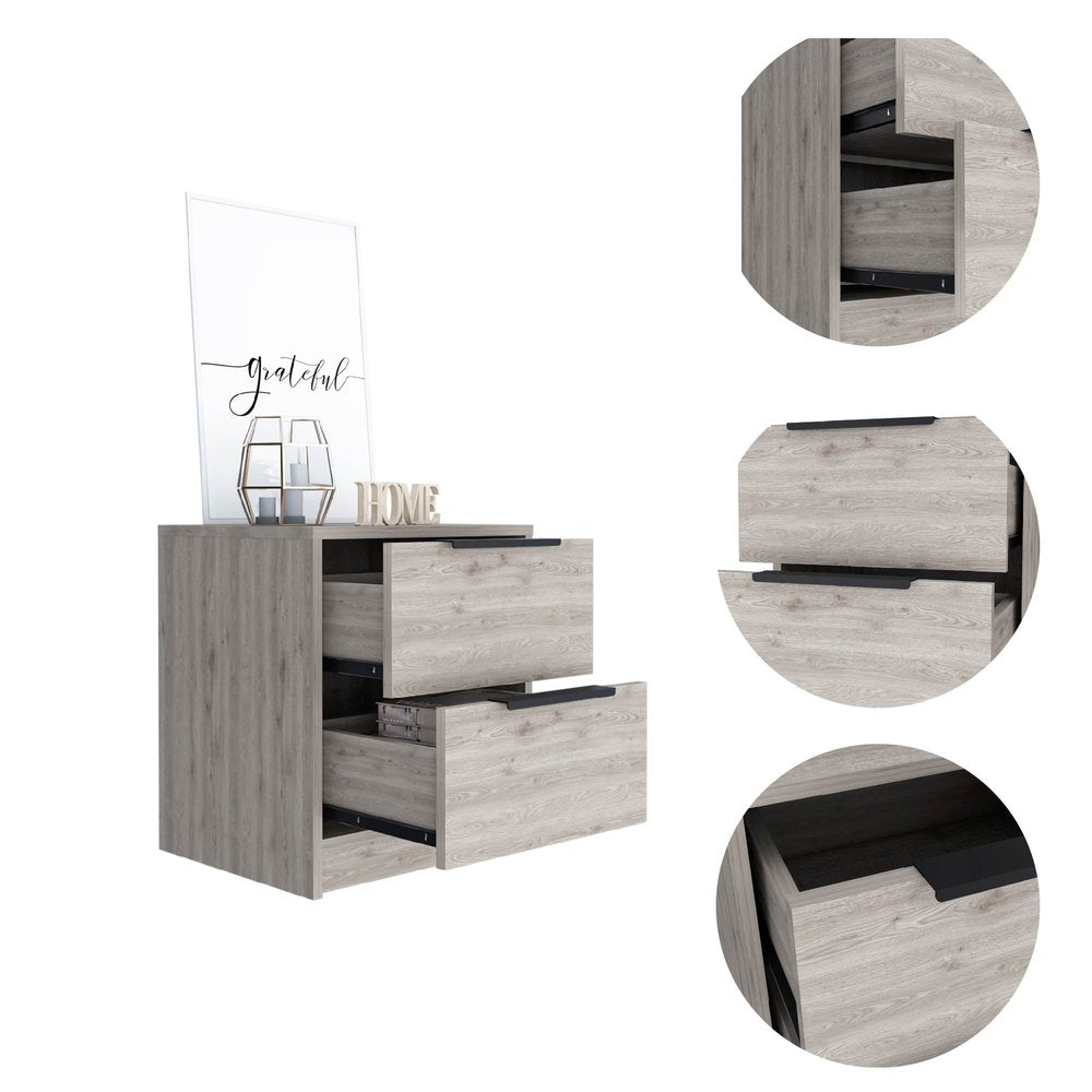 19" Wood One Drawer Nightstand — view 2