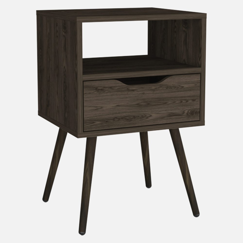 25" Wood One Drawer Nightstand HomeRoots