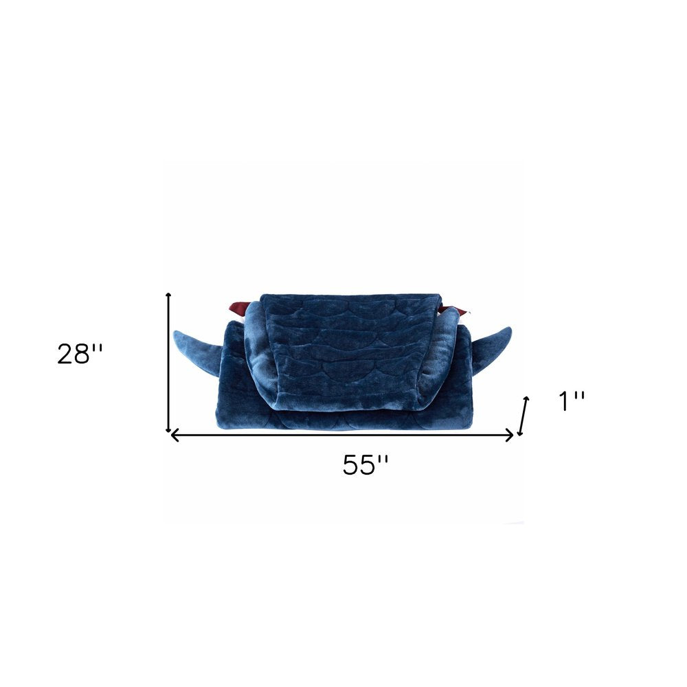 Navy Blue Shark Weighted Throw Blanket HomeRoots