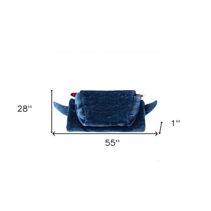 Navy Blue Shark Weighted Throw Blanket HomeRoots
