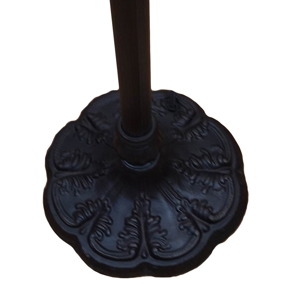 62" Brown Torchiere Floor Lamp With White Tiffany Style Glass Dome Shade HomeRoots