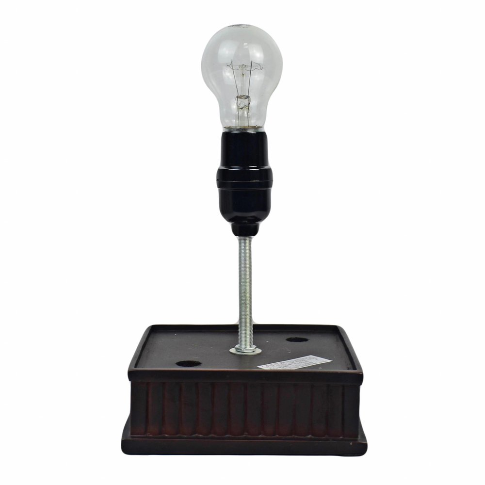 18" Tiffany Style Jeweled Dark Brown Base Table Lamp HomeRoots