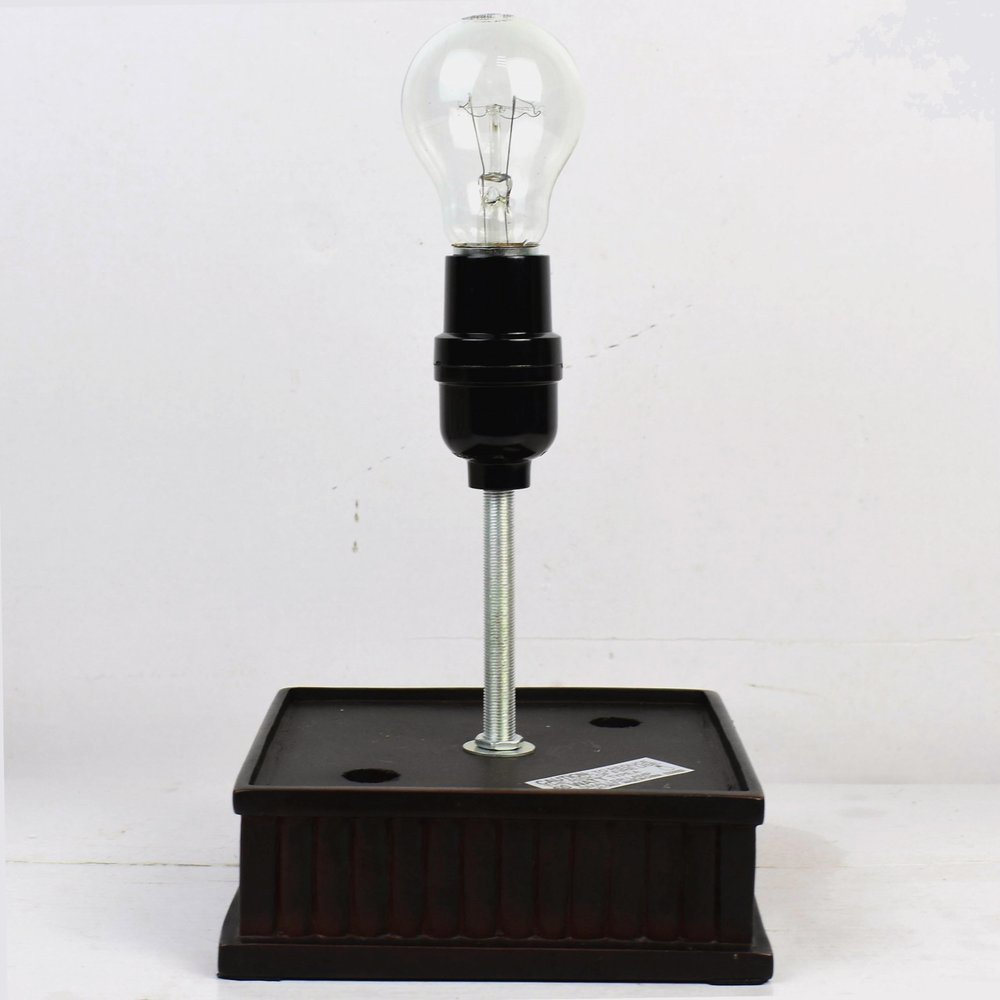 18" Tiffany Style Floral Dark Brown Base Table Lamp — view 4
