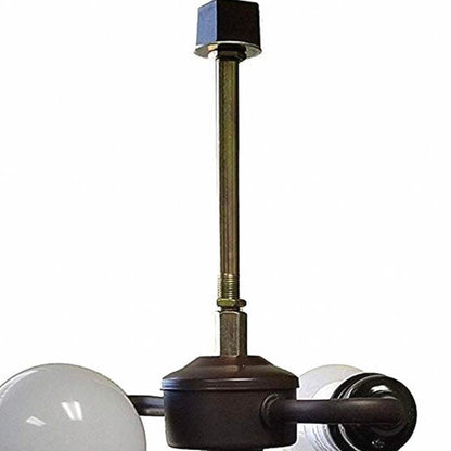 22" Dark Brown Metal Two Light Candlestick Table Lamp With Ivory Shade HomeRoots