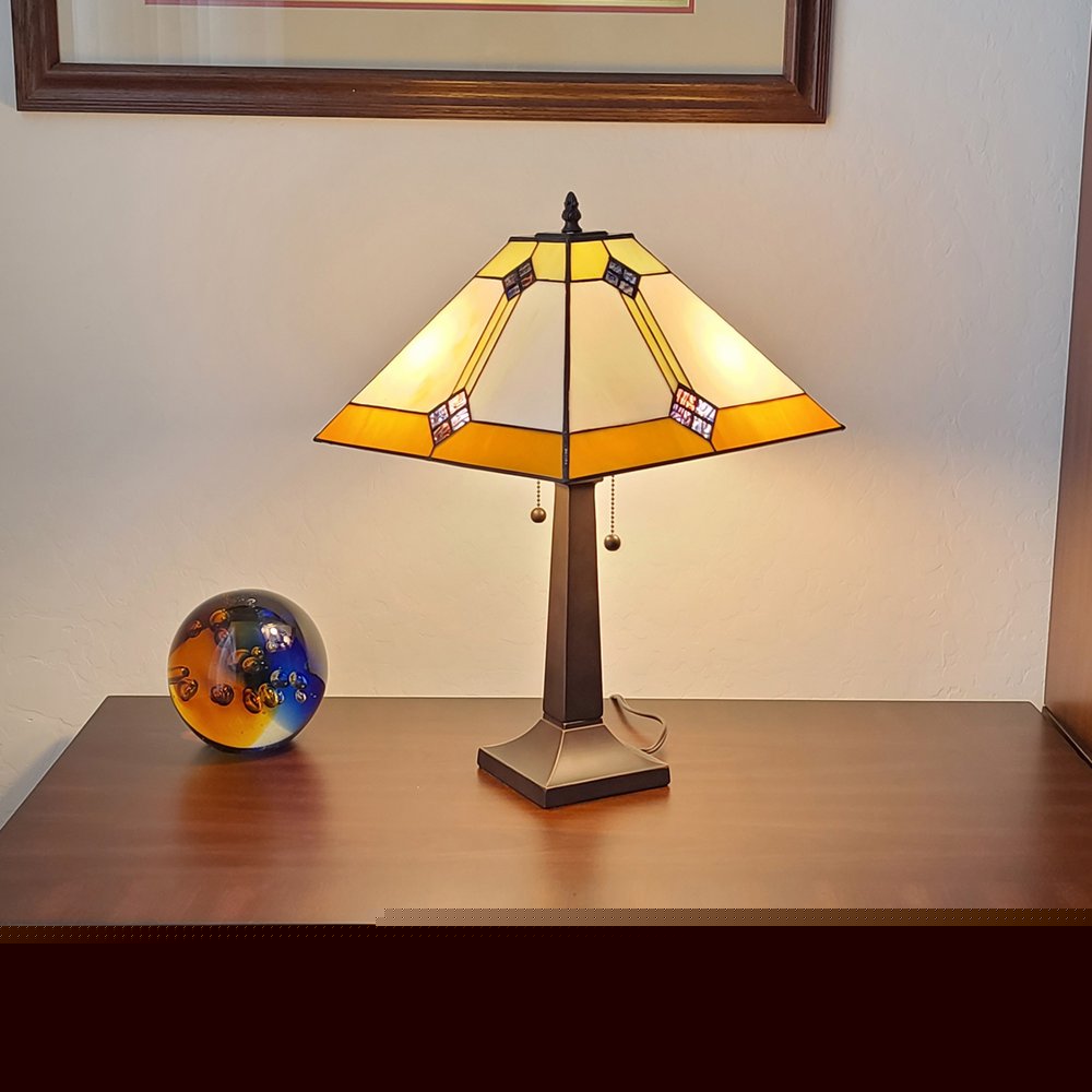 21" Dark Brown Metal Two Light Candlestick Table Lamp With Beige Shade HomeRoots
