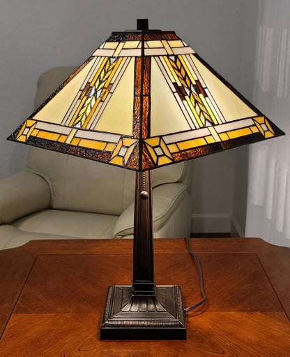 22" Dark Brown Metal Two Light Candlestick Table Lamp With Beige Shade HomeRoots