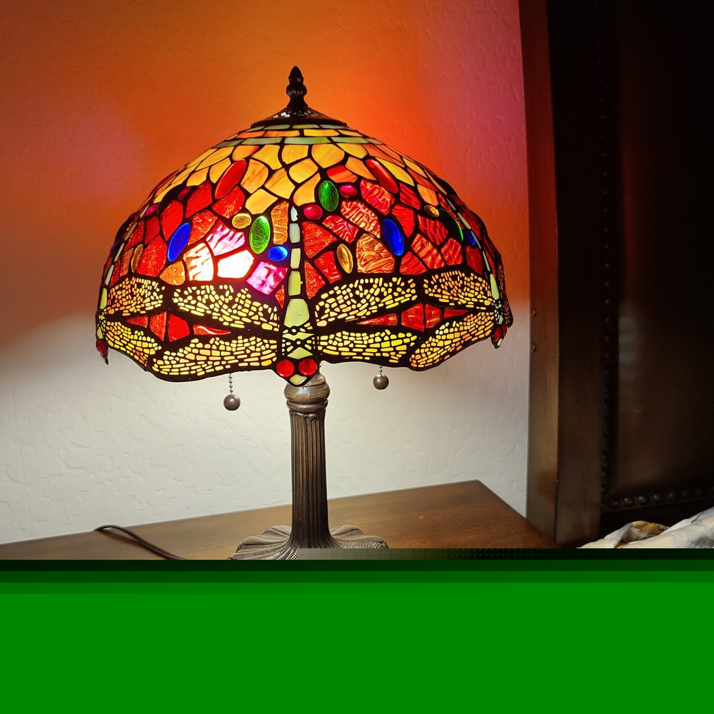 22" Dark Brown Metal Two Light Candlestick Table Lamp With Red and Black Shade HomeRoots