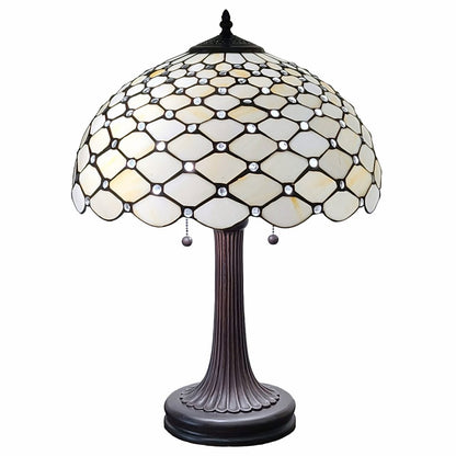 23" Dark Brown Metal Two Light Candlestick Table Lamp With White Shade HomeRoots
