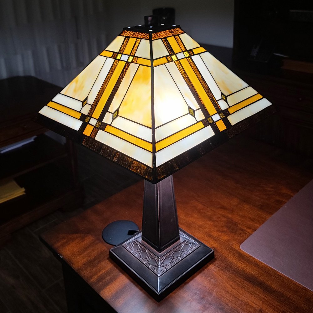 22" Dark Brown Metal Two Light Candlestick Table Lamp With Beige Shade HomeRoots