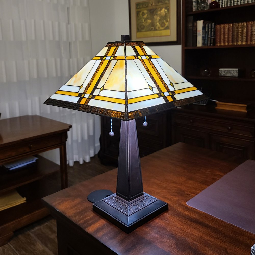 22" Dark Brown Metal Two Light Candlestick Table Lamp With Beige Shade HomeRoots