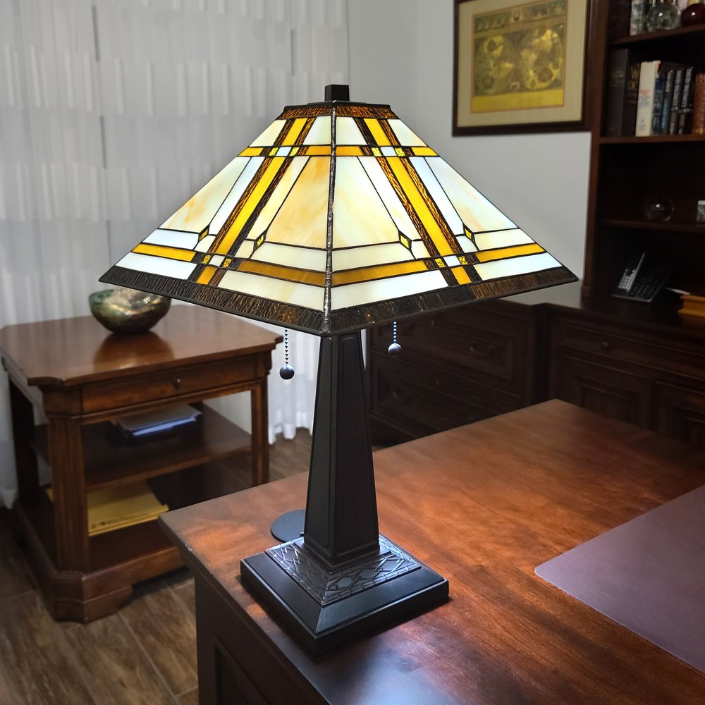 22" Dark Brown Metal Two Light Candlestick Table Lamp With Beige Shade HomeRoots