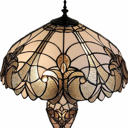 27" Dark Brown Metal Two Light Candlestick Table Lamp With Beige Shade HomeRoots