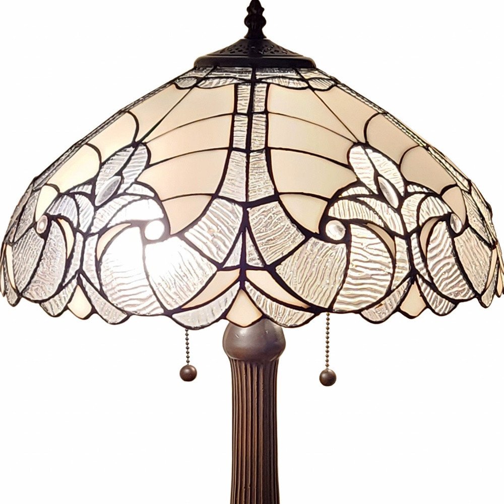 24" Dark Brown Metal Two Light Candlestick Table Lamp With Dark Brown Shade — view 7