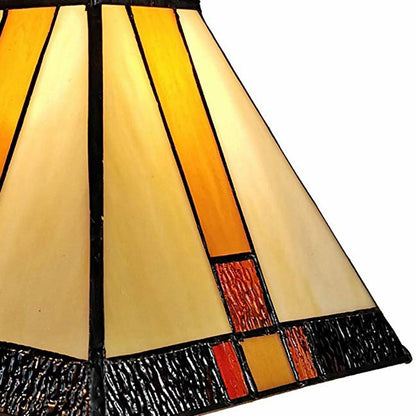 15" Dark Brown Metal Candlestick Table Lamp With Beige Empire Shade HomeRoots