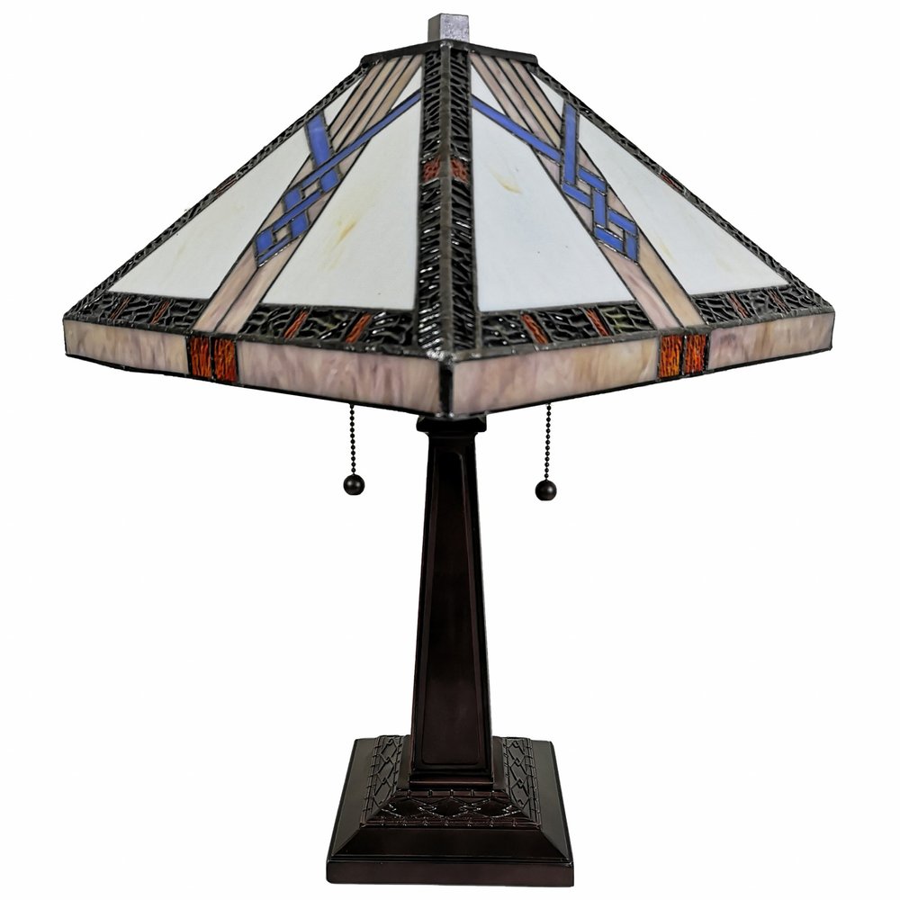 22" Dark Brown Metal Two Light Candlestick Table Lamp With Off White Empire Shade HomeRoots