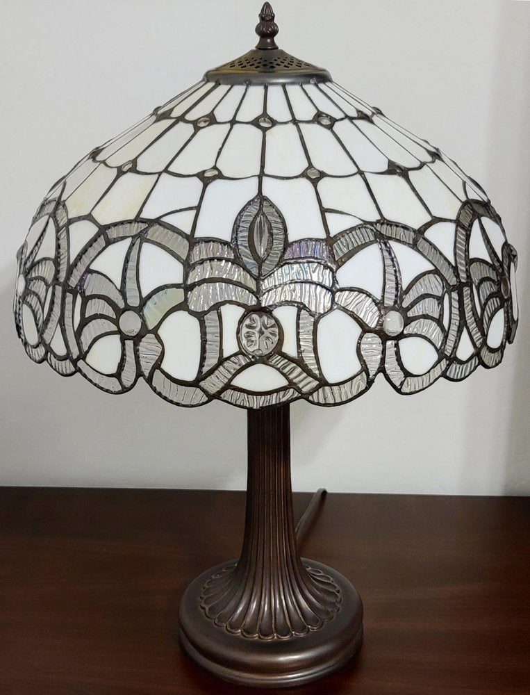 23" Dark Brown Metal Two Light Candlestick Table Lamp With White Shade HomeRoots