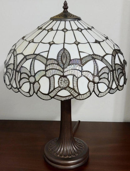 23" Dark Brown Metal Two Light Candlestick Table Lamp With White Shade HomeRoots