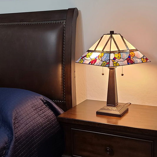 22" Dark Brown Metal Two Light Candlestick Table Lamp With White Shade HomeRoots
