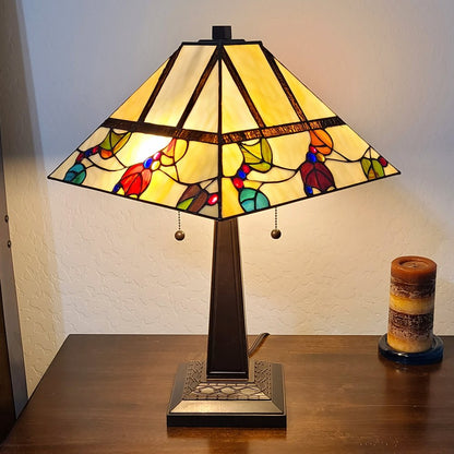 22" Dark Brown Metal Two Light Candlestick Table Lamp With White Shade HomeRoots