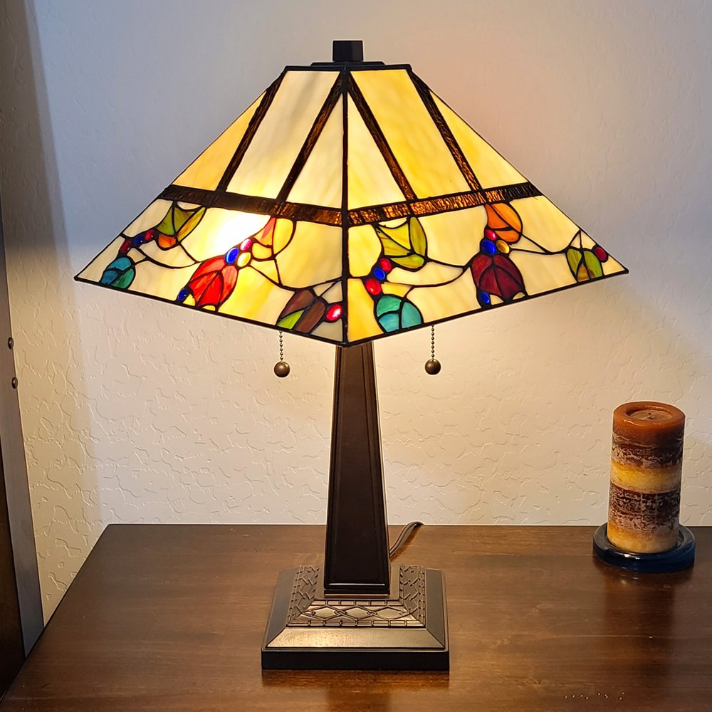 22" Dark Brown Metal Two Light Candlestick Table Lamp With White Shade HomeRoots