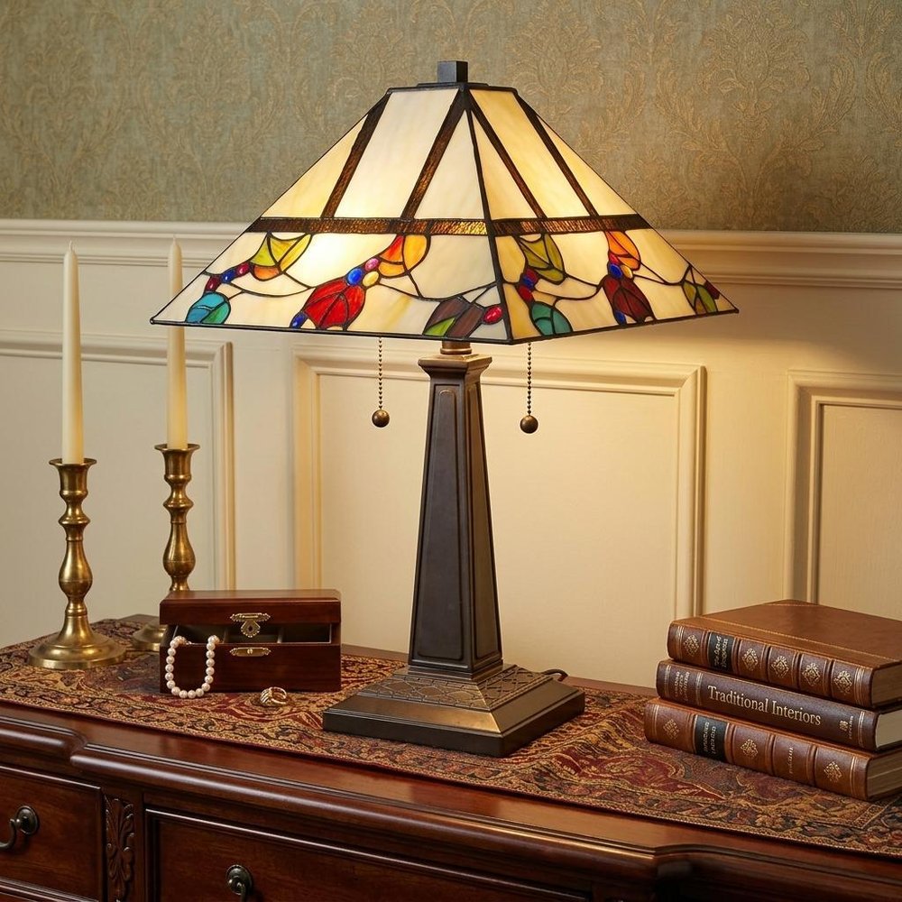22" Dark Brown Metal Two Light Candlestick Table Lamp With White Shade HomeRoots
