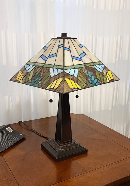 22" Dark Brown Metal Two Light Candlestick Table Lamp With White Shade HomeRoots