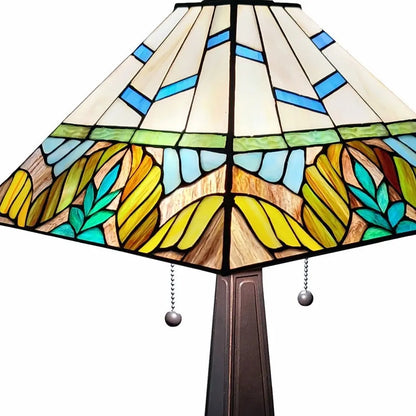 22" Dark Brown Metal Two Light Candlestick Table Lamp With White Shade HomeRoots