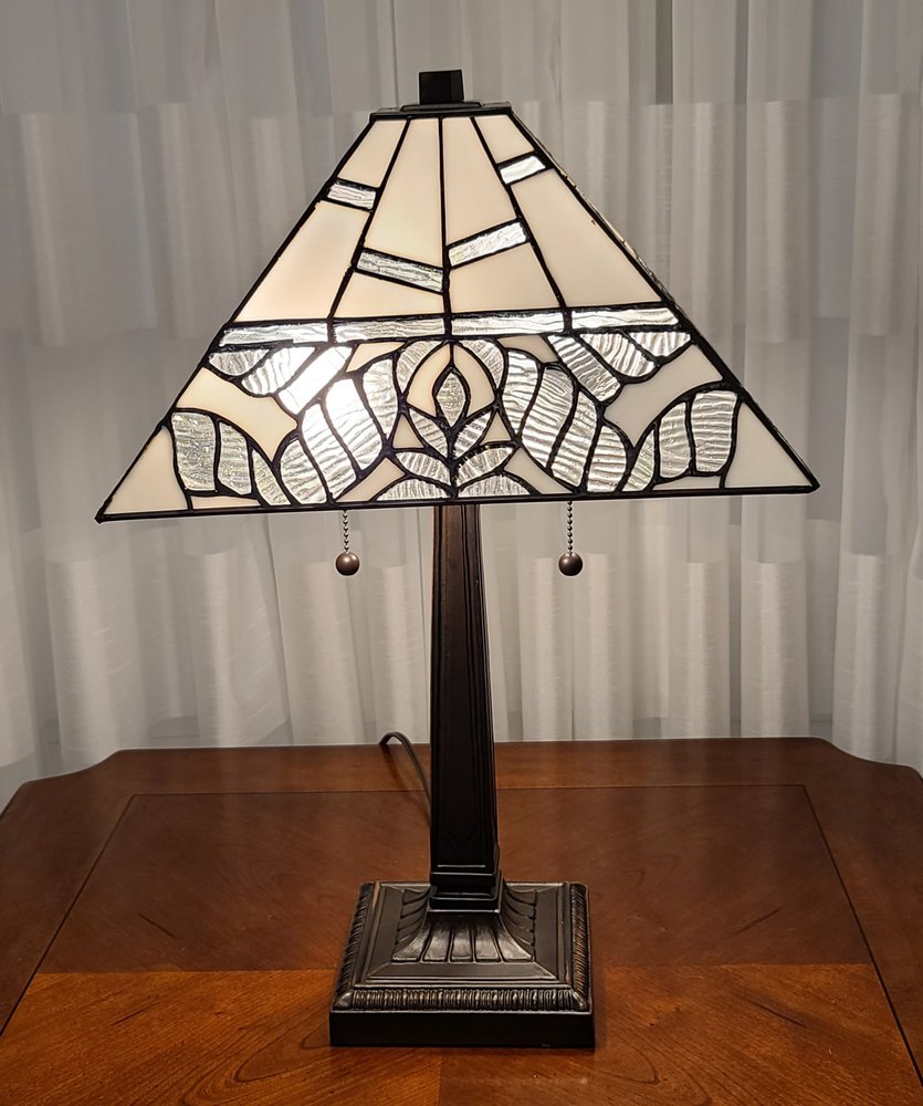 22" Dark Brown Metal Two Light Candlestick Table Lamp With White Shade HomeRoots