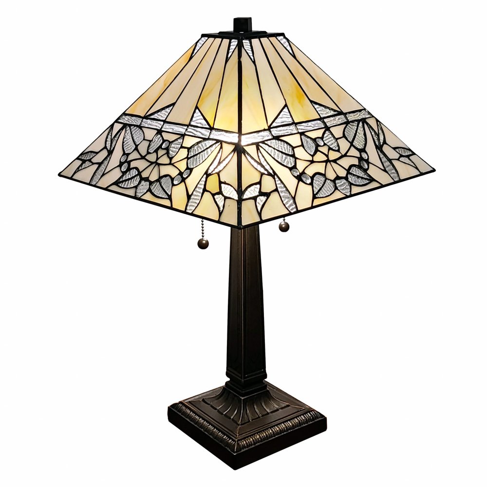 22" Dark Brown Metal Two Light Candlestick Table Lamp With White Shade HomeRoots