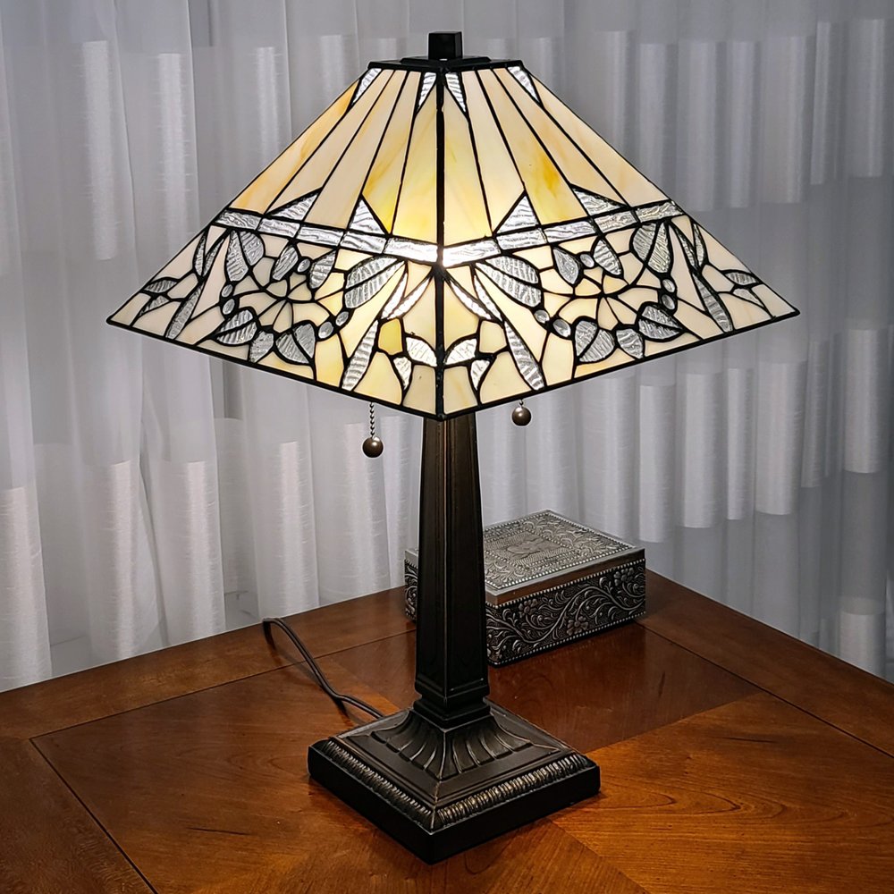 22" Dark Brown Metal Two Light Candlestick Table Lamp With White Shade HomeRoots