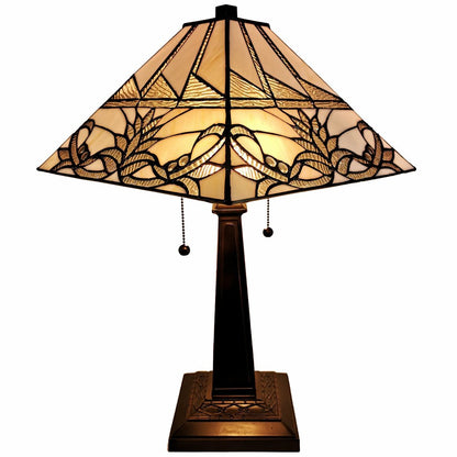 22" Dark Brown Metal Two Light Candlestick Table Lamp With White Empire Shade HomeRoots
