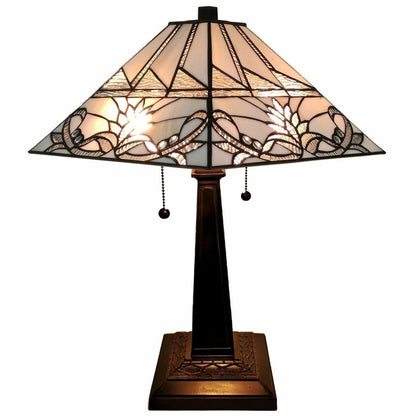 22" Dark Brown Metal Two Light Candlestick Table Lamp With White Empire Shade HomeRoots