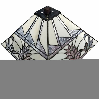 22" Dark Brown Metal Two Light Candlestick Table Lamp With White Empire Shade HomeRoots