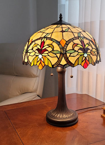 23" Dark Brown Metal Two Light Candlestick Table Lamp With White Shade HomeRoots