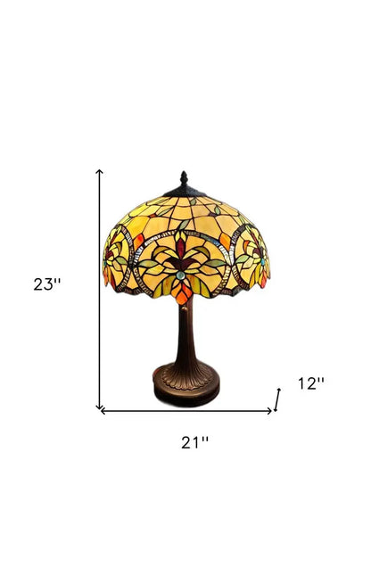 23" Dark Brown Metal Two Light Candlestick Table Lamp With White Shade HomeRoots