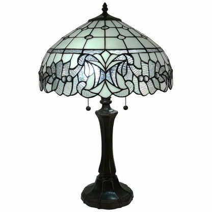 23" Dark Brown Metal Two Light Candlestick Table Lamp With White Shade HomeRoots